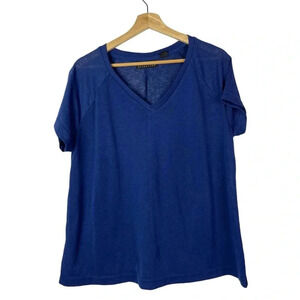 Attention Royal Blue V-Neck Short Sleeve T-Shirt XL